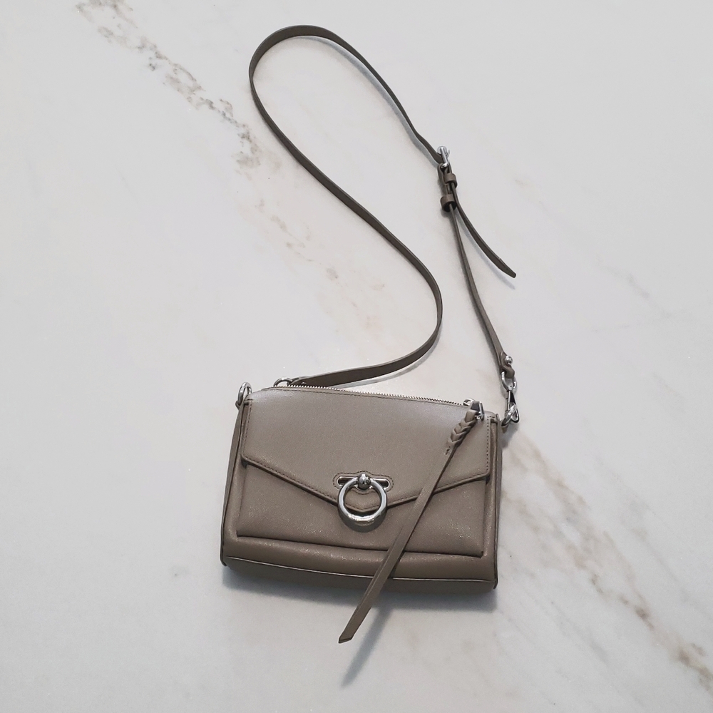 Rebecca Minkoff Jean Mac Leather Crossbody Purse, Sandrift (Tan) color